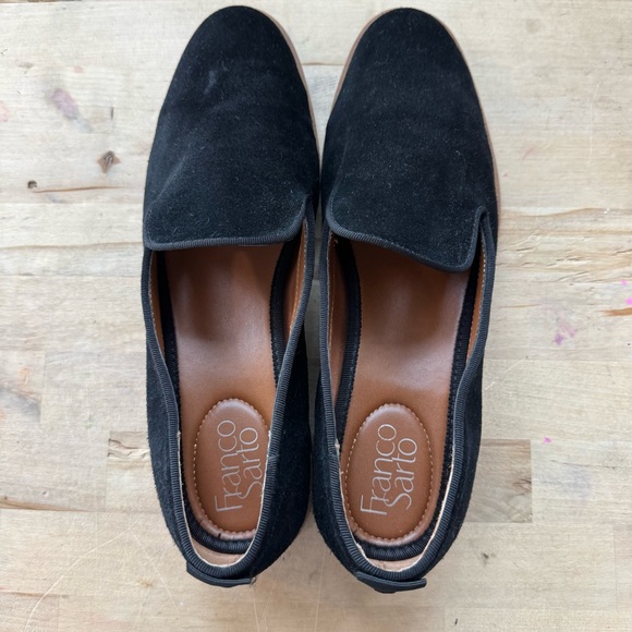 Franco Sarto Jeena black suede leather loafers size 9 - Picture 6 of 10